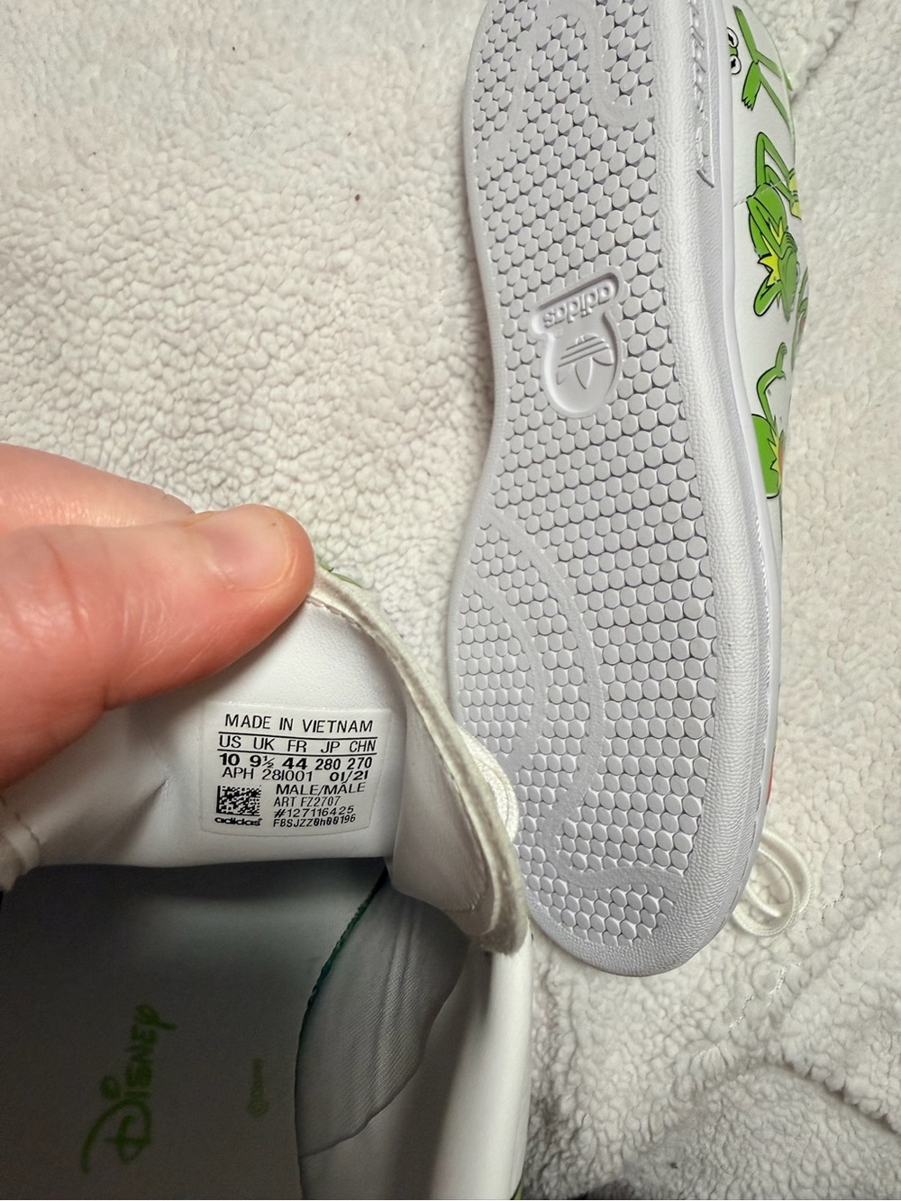 adidas Stan Smith Kermit Print Sneakers - White/Green - Picture 4 of 5